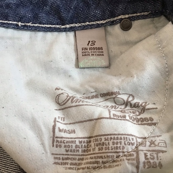 American Rag Cie Y2K 90’s boho distressed bootcut jeans size 13 - Picture 5 of 8
